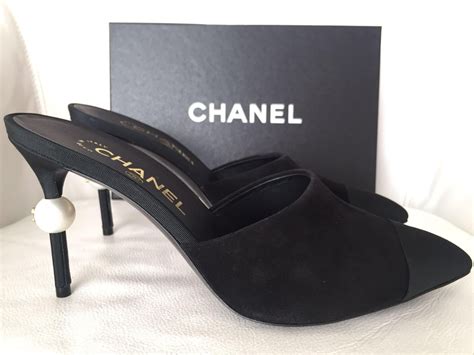 chanel orange mules|Chanel women's high heel shoes.